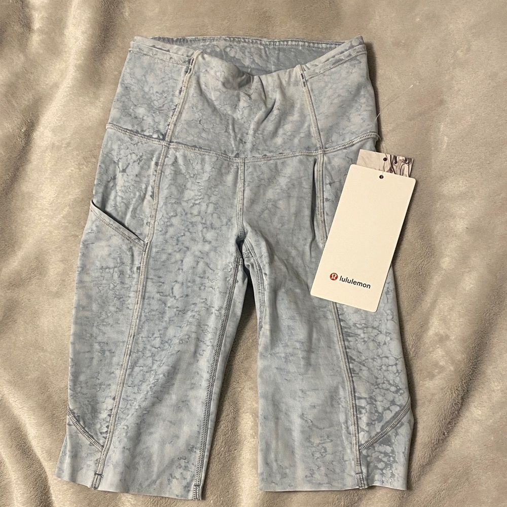 Lululemon Athletica Light Gray / blue Athletic Shorts